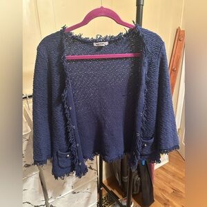 roz & ali dark blue M light cardigan